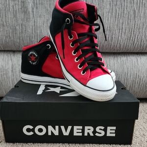 Converse Black and Red High-Tops